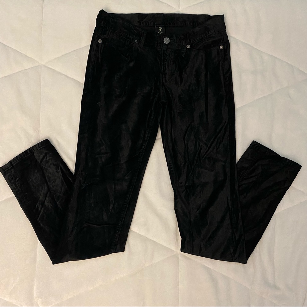 London Jean Black Velvet Dress Pants